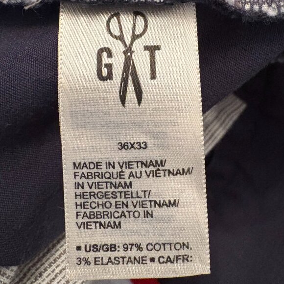 Good Threads Men's Slim Fit Navy Blue Chinos Pants Size 36W 33L. - Picture 7 of 8